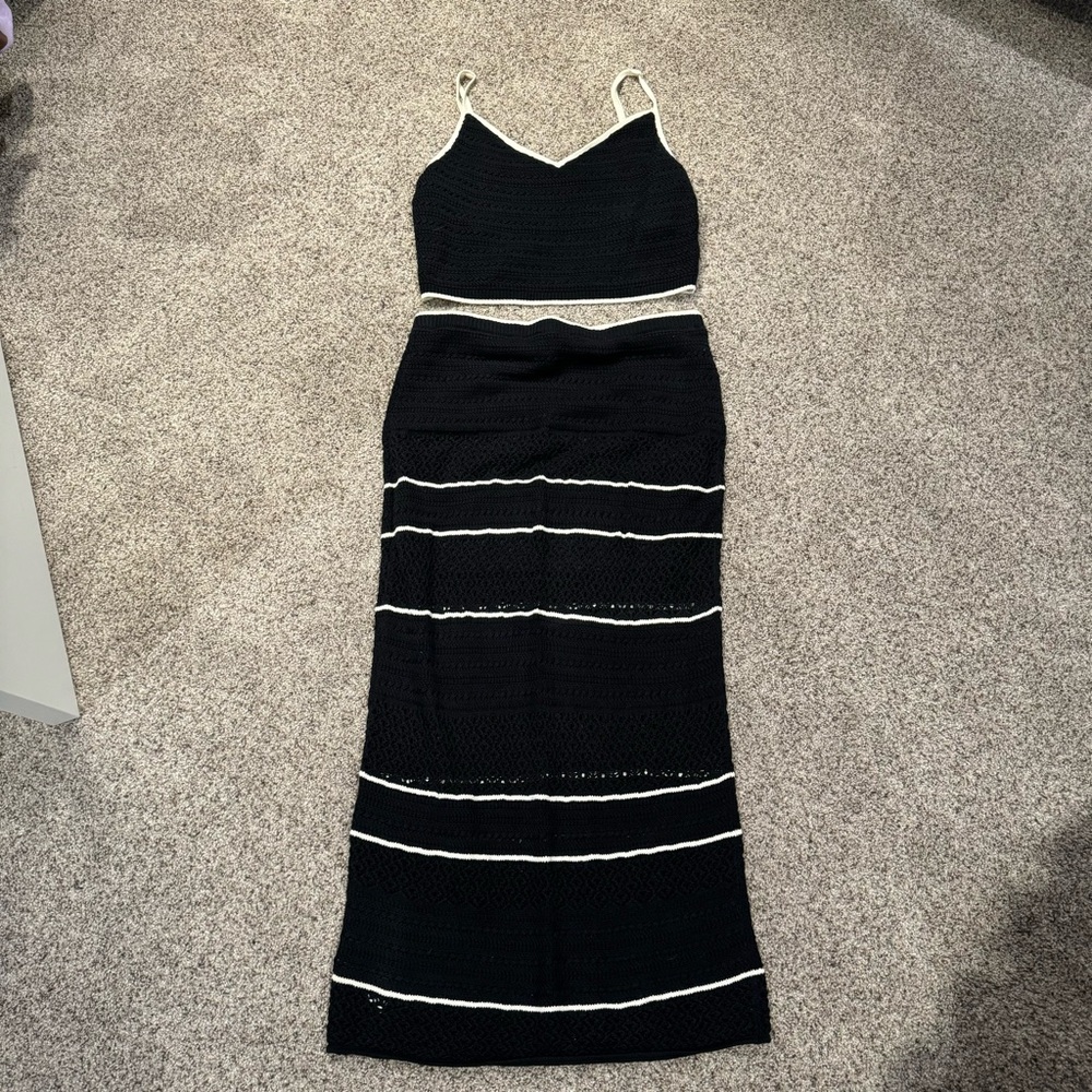 Abercrombie & Fitch Black and White Bodycon Set
